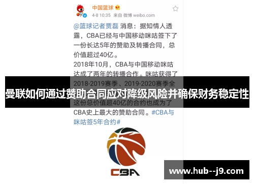 曼联如何通过赞助合同应对降级风险并确保财务稳定性 曼联如何通过赞助合同应对降级风险并确保财务稳定性