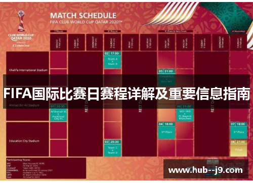 FIFA国际比赛日赛程详解及重要信息指南 FIFA国际比赛日赛程详解及重要信息指南